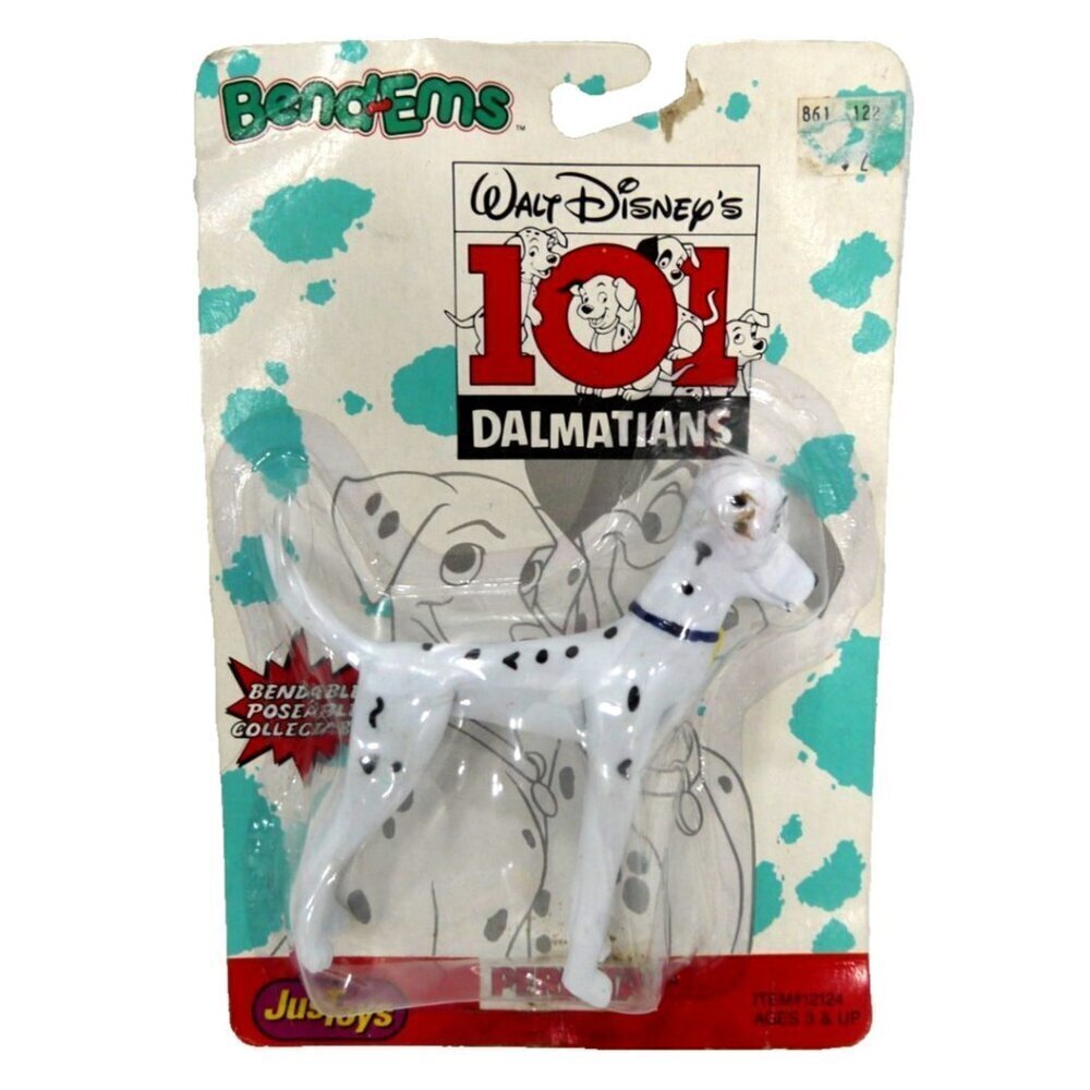 BENDEMS Disney 101 Dalmatians PERDITA 5" tall bendable dog JUSTOYS, NEW PKG DMG